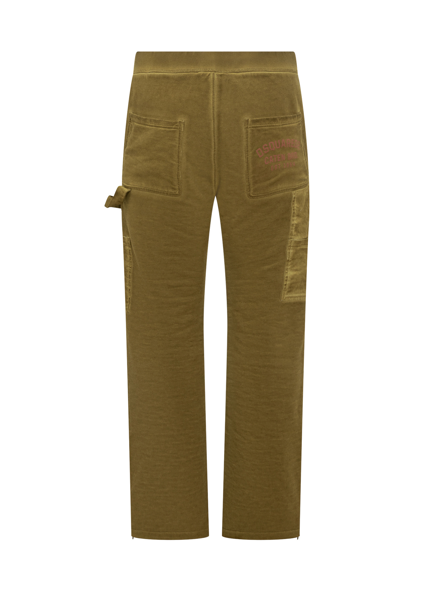 Dsquared2 Elastic Waist Casual Pants In Green