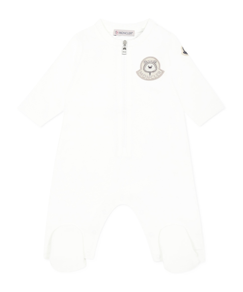 Moncler Long-sleeved Jumpsuit In White