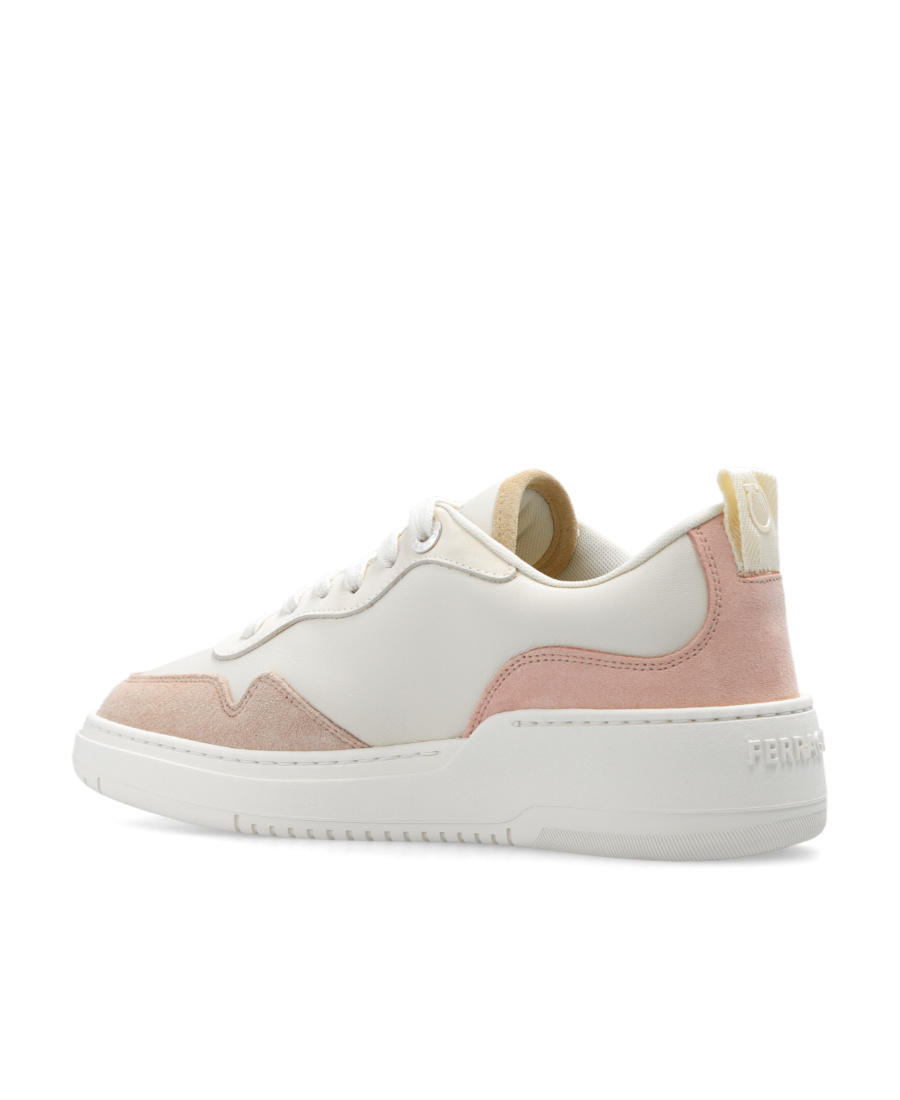 Ferragamo Round-headed Low-top Casual Shoes In White