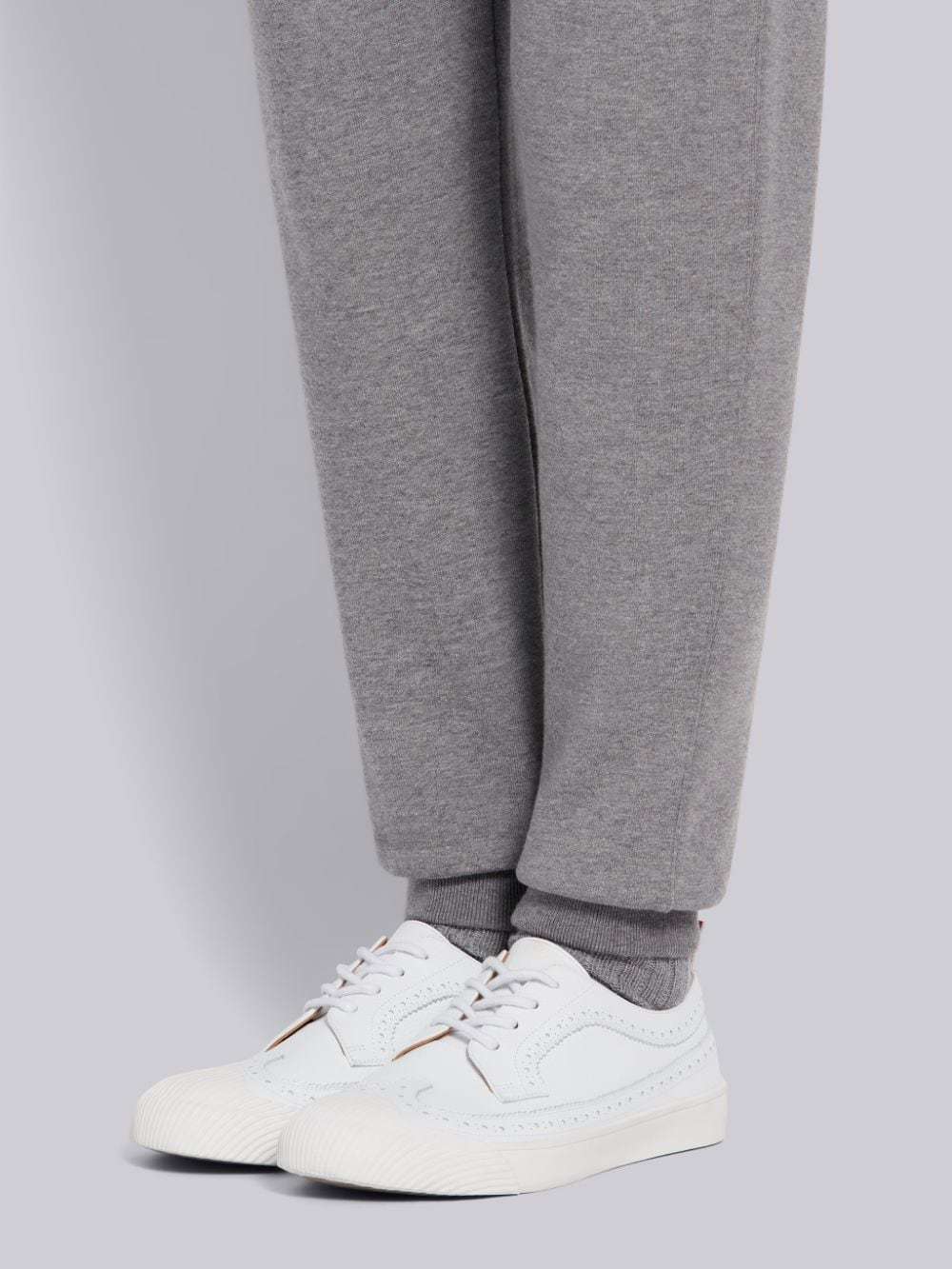 Thom Browne Tonal 4-bar Loopback Track Pants In Gray