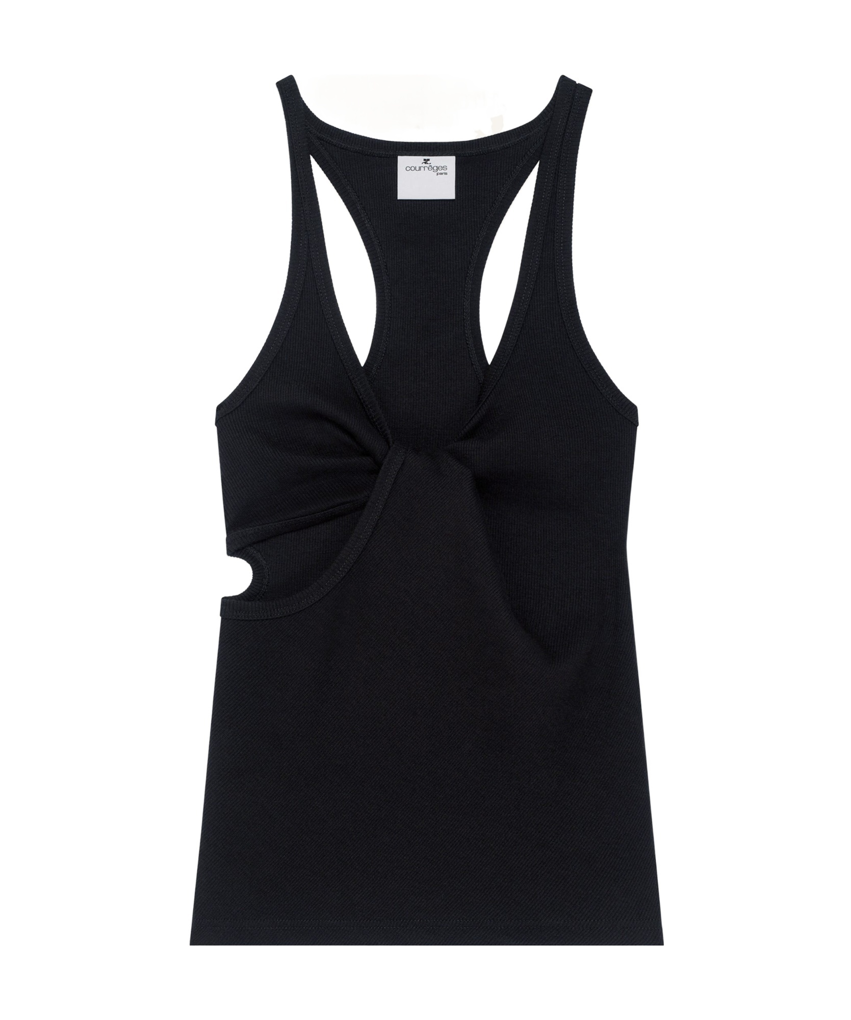 Courrèges Twist 90s Rib Dress In Black