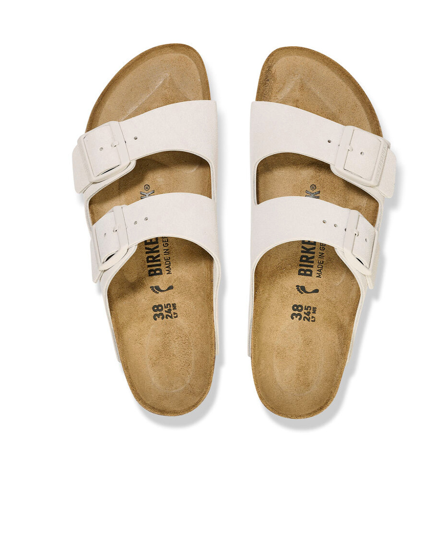 Birkenstock Arizona Suede Slides In White