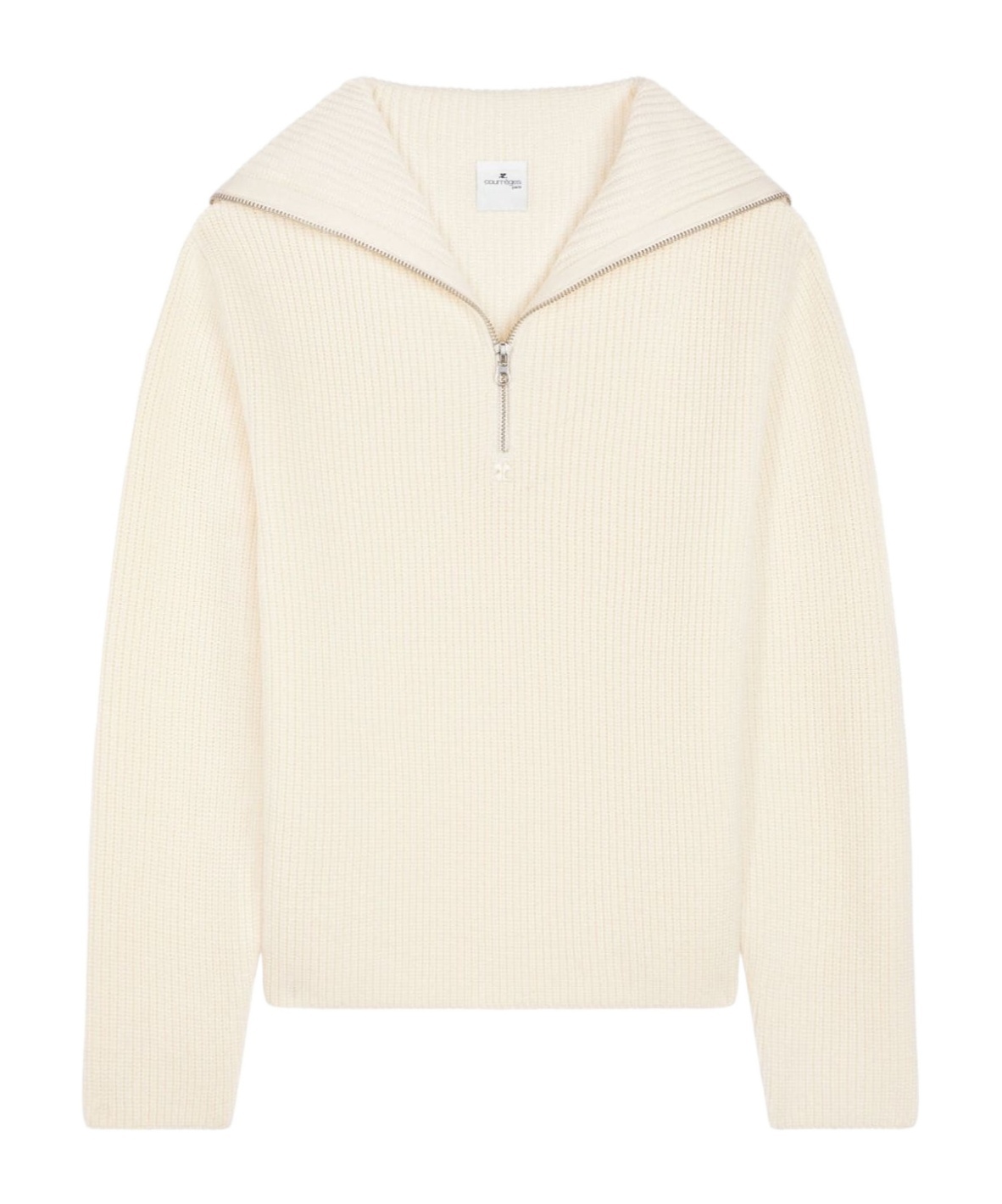Courrèges Sweater With Logo In White