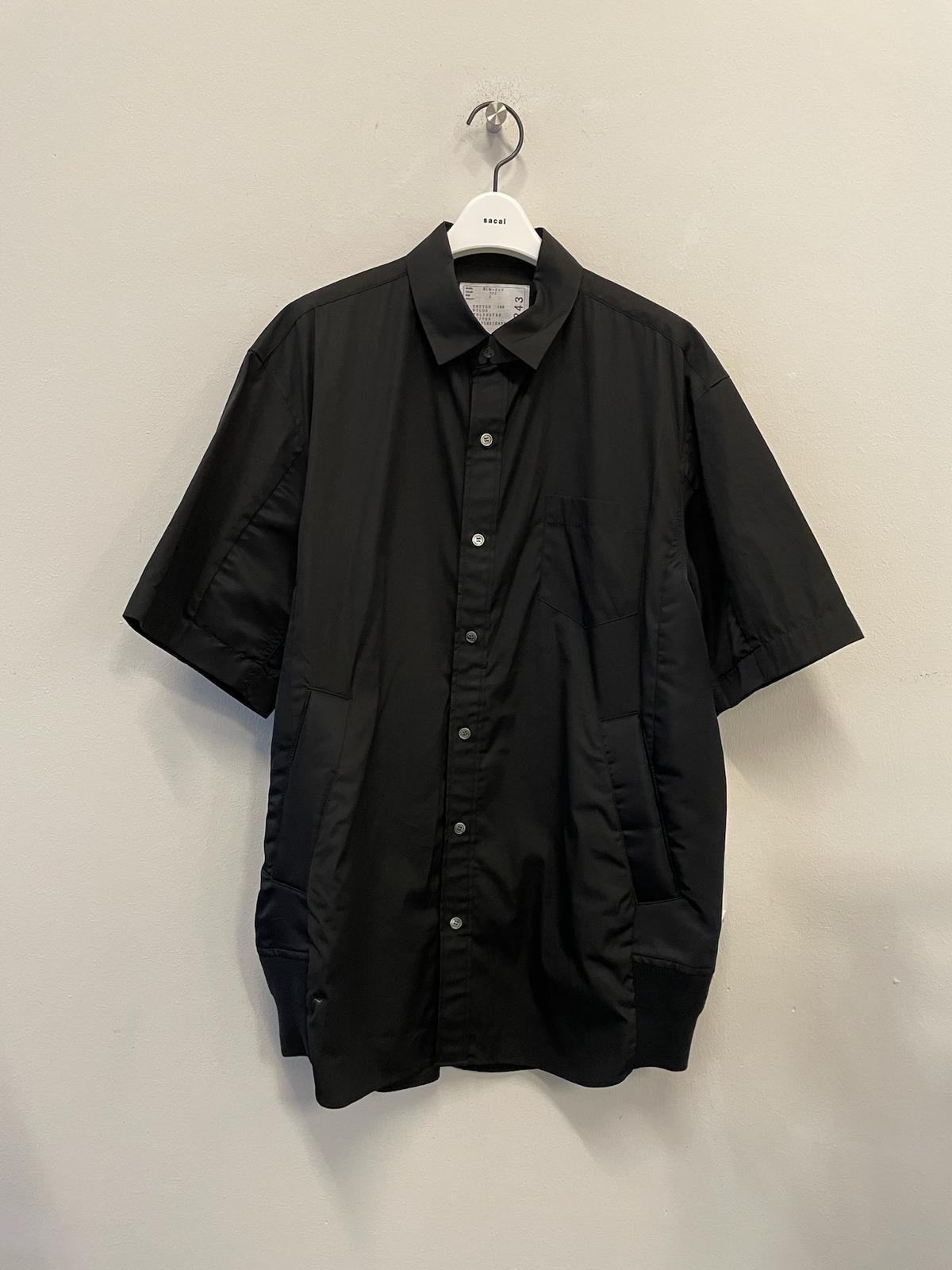 Sacai Button-down Shirt In Black