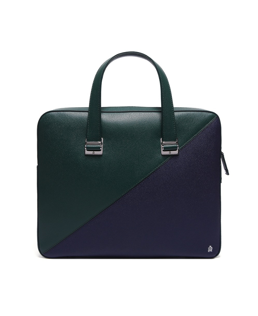 Dunhill Logo Color-matched Portable Briefcase In Black