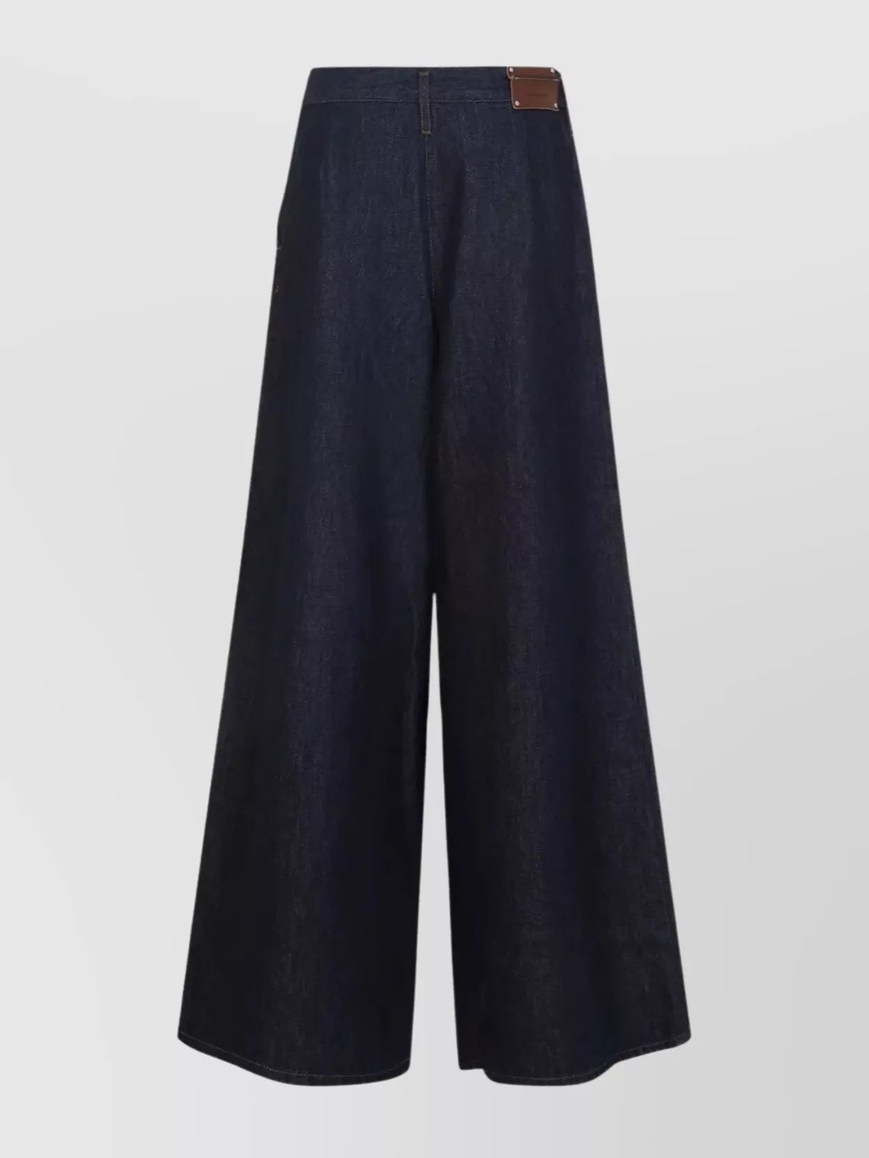 Dries Van Noten Dark Blue Denim Pamplona Wide-leg Jeans In Black