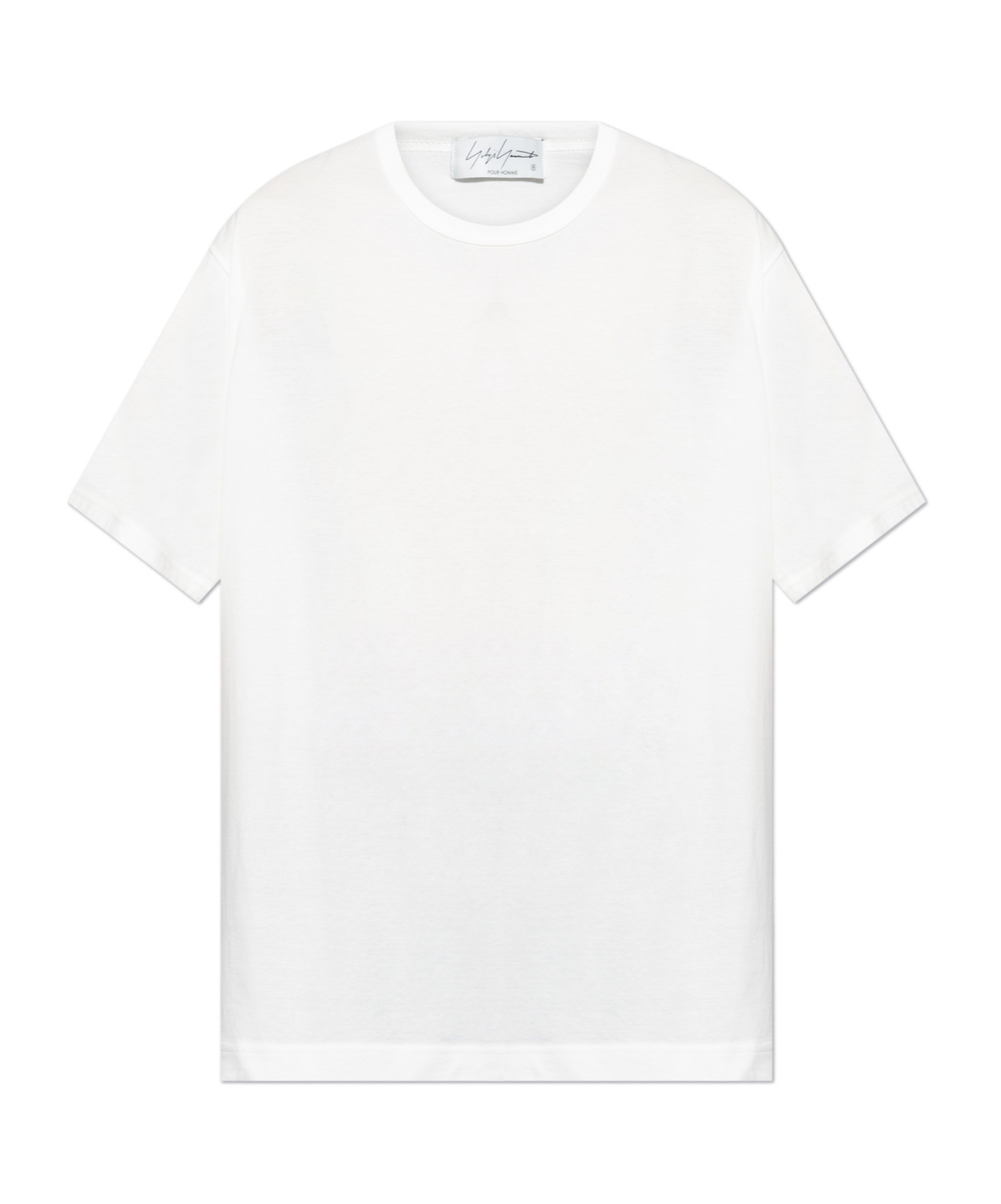 Shop Yohji Yamamoto Cotton T-shirt In White