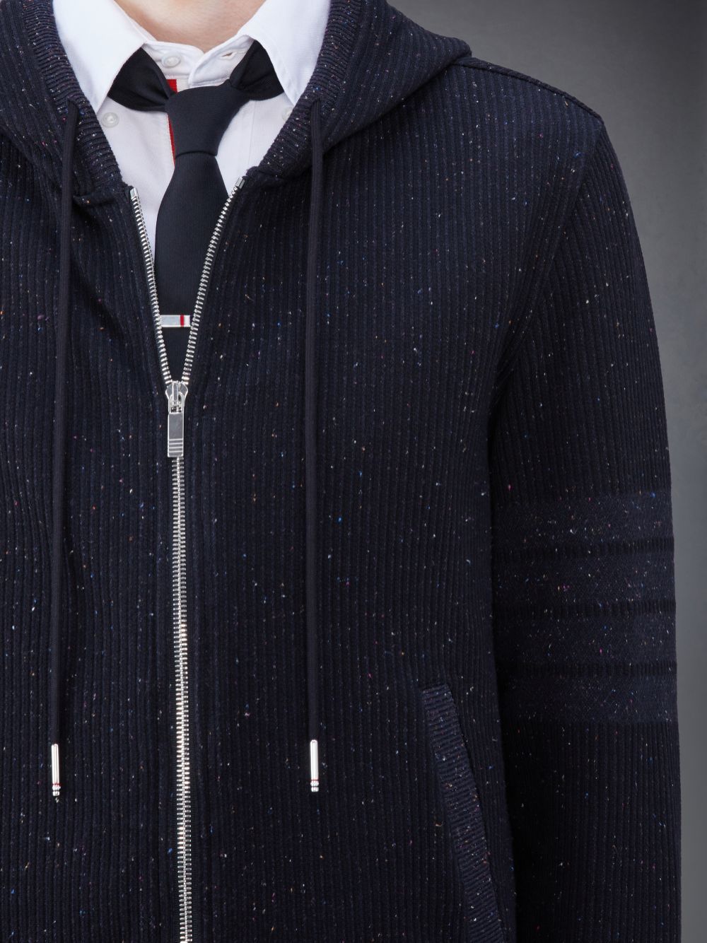Thom Browne Zip Sweatshirt In Black
