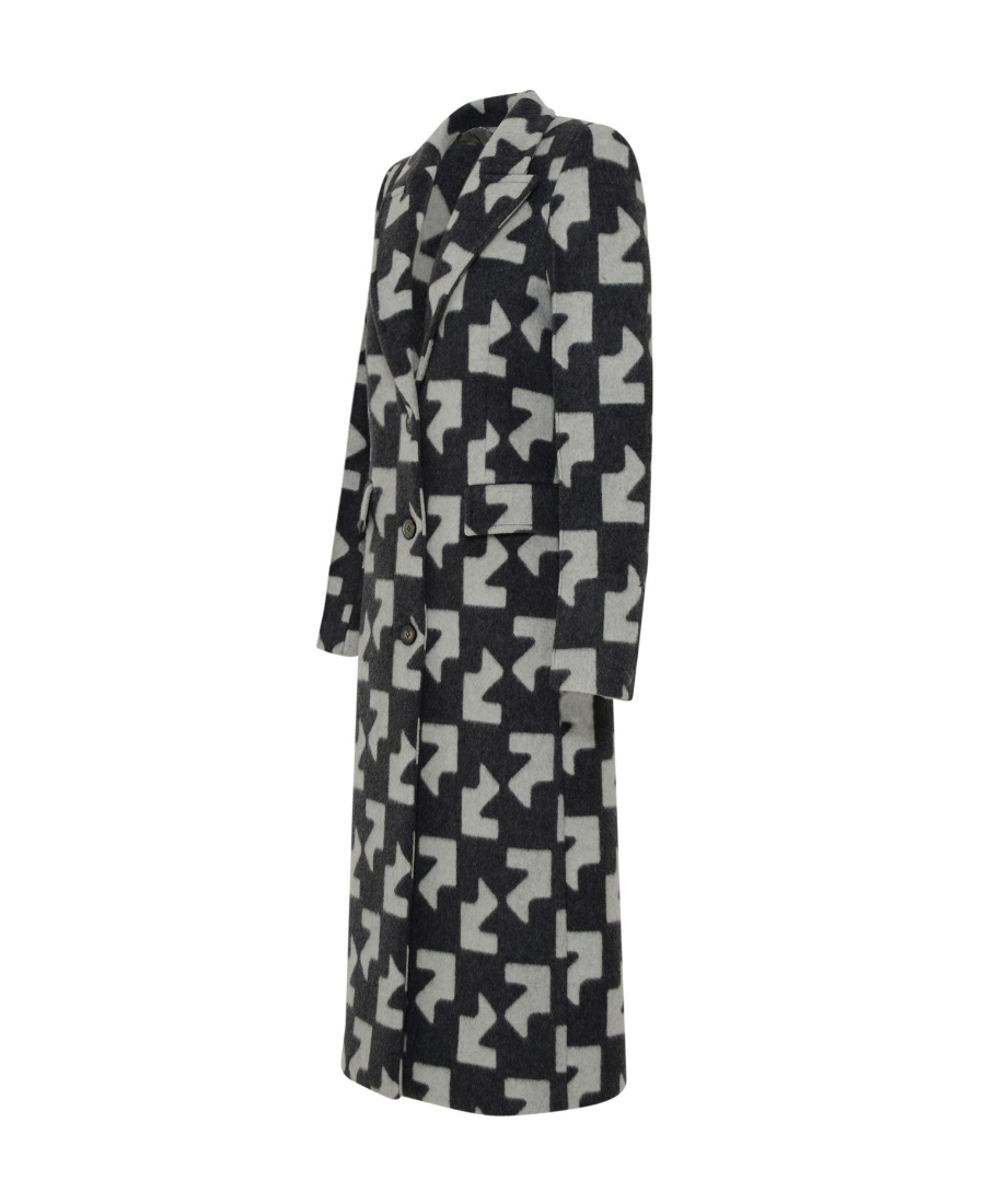 Off-white Off White Ct Lng Vn Ls Alvr Prnt Hairy W In Black