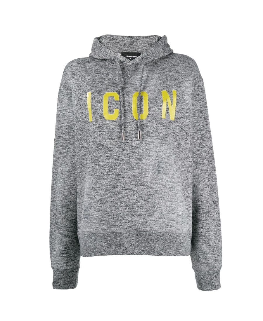 Shop Dsquared2 Icon Hoodie In Gray