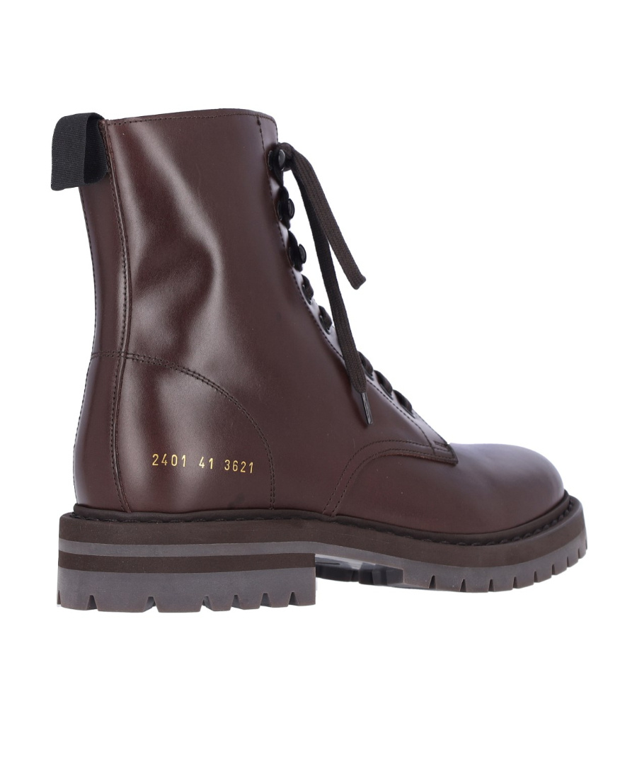 Common Projects Lace-up Ankle Boots In Black