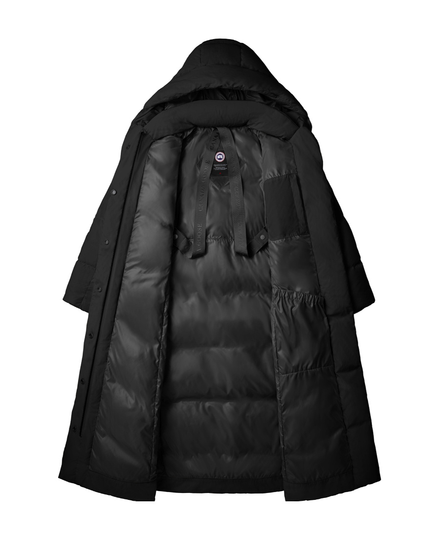 Canada Goose Marlow Belted Puffer Coat In Black