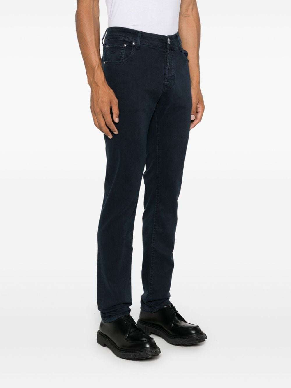 Jacob Cohen Logo-patch Jeans In Black