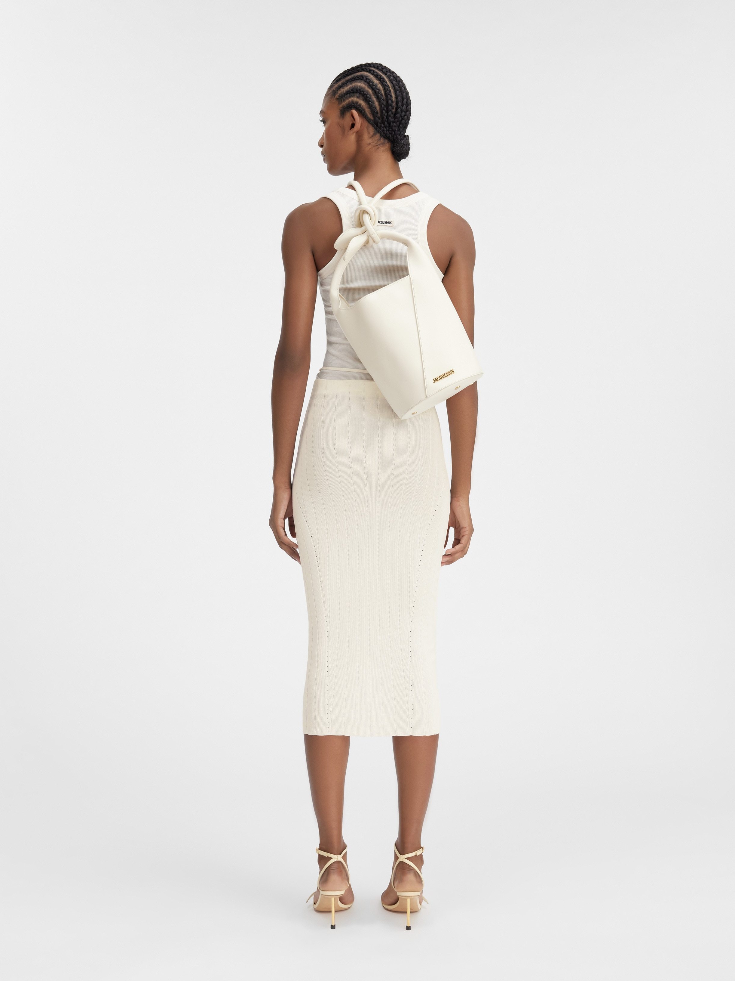 Jacquemus Pralu Ribbed Skirt In White