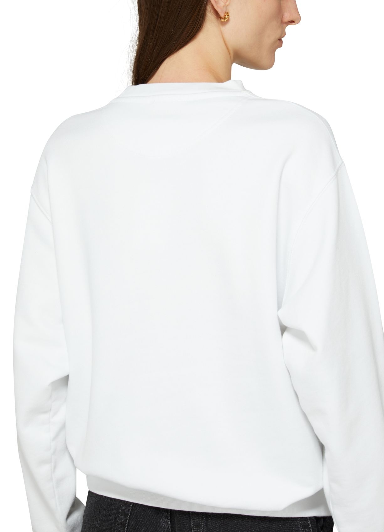 Shop Anine Bing Ramona Round-neck Sweater In White