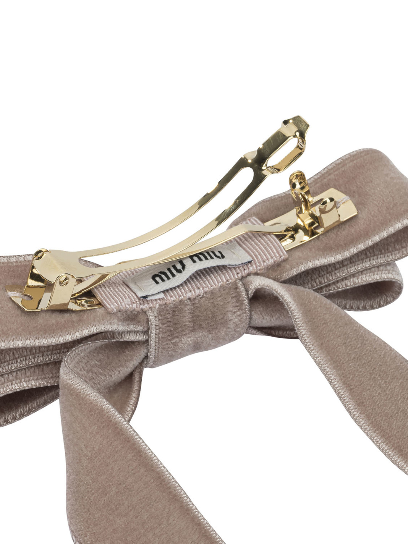 Miu Miu Logo Hair Accessories In Gray