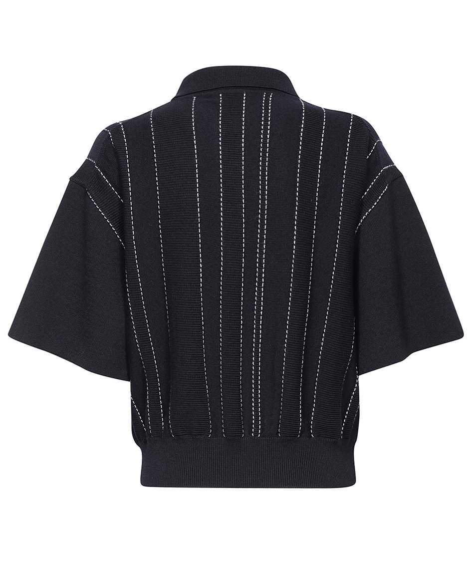 Ferragamo Knitted Wool Polo Shirt In Black