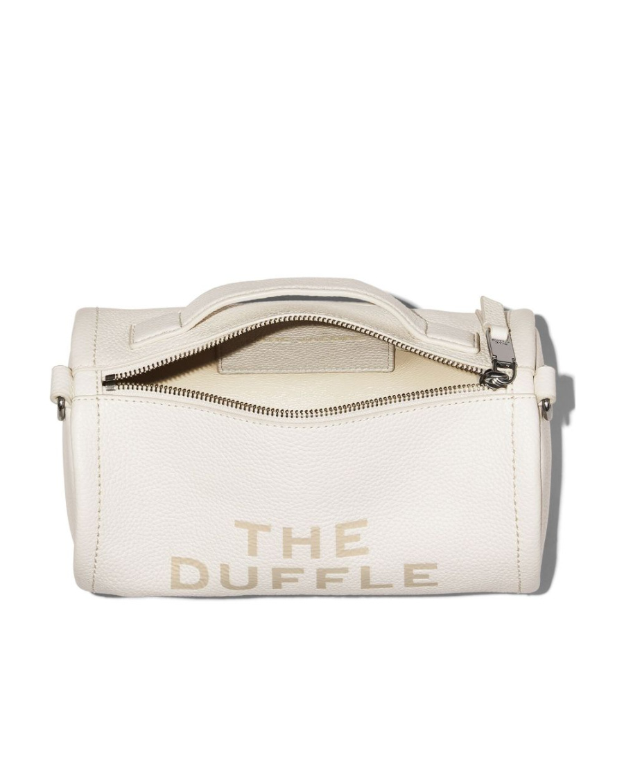 Marc Jacobs Cream Leather Duffle Bag In White