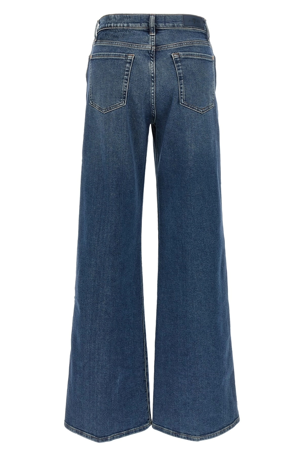 7 For All Mankind Wide-leg Jeans With Five-pocket Design In Blue
