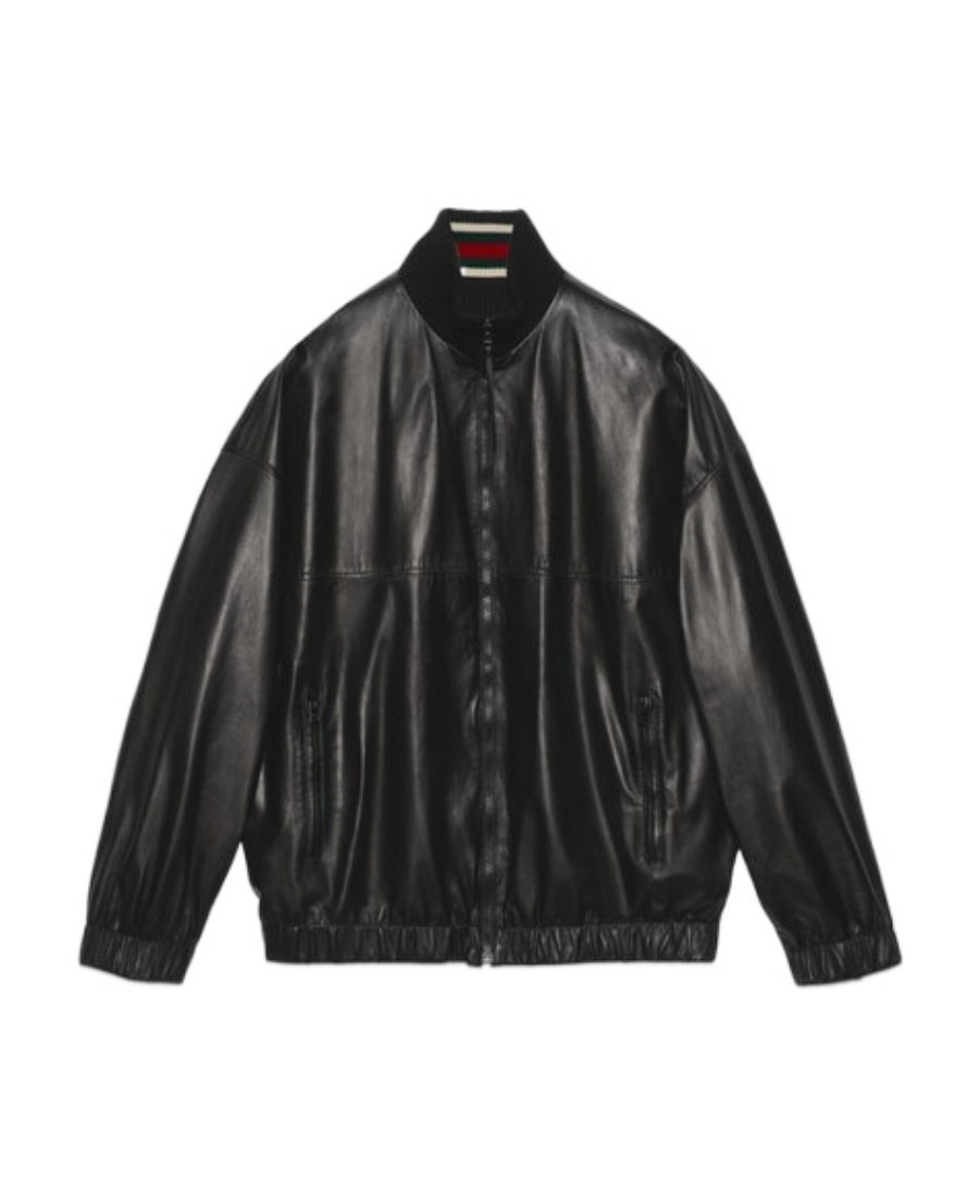 GUCCI LEATHER BOMBER JACKET 