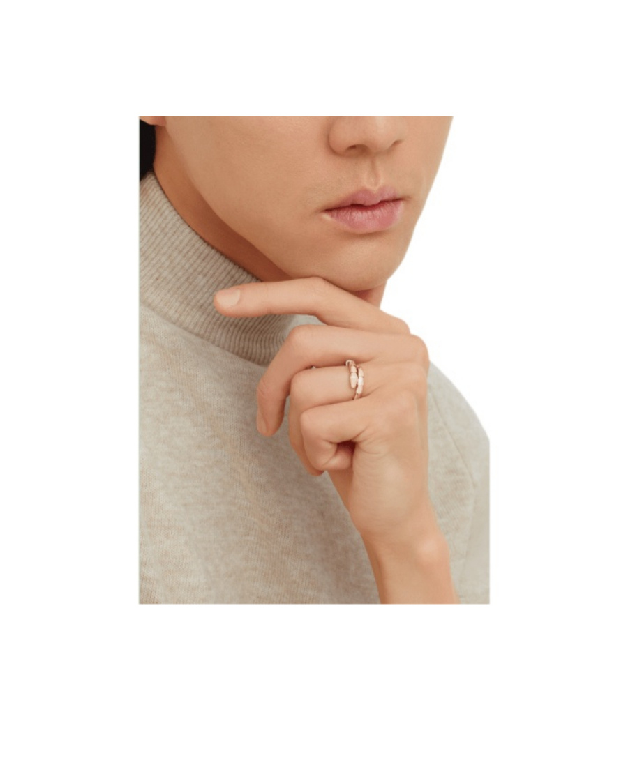 Bvlgari Snake-scale Ring In Yellow