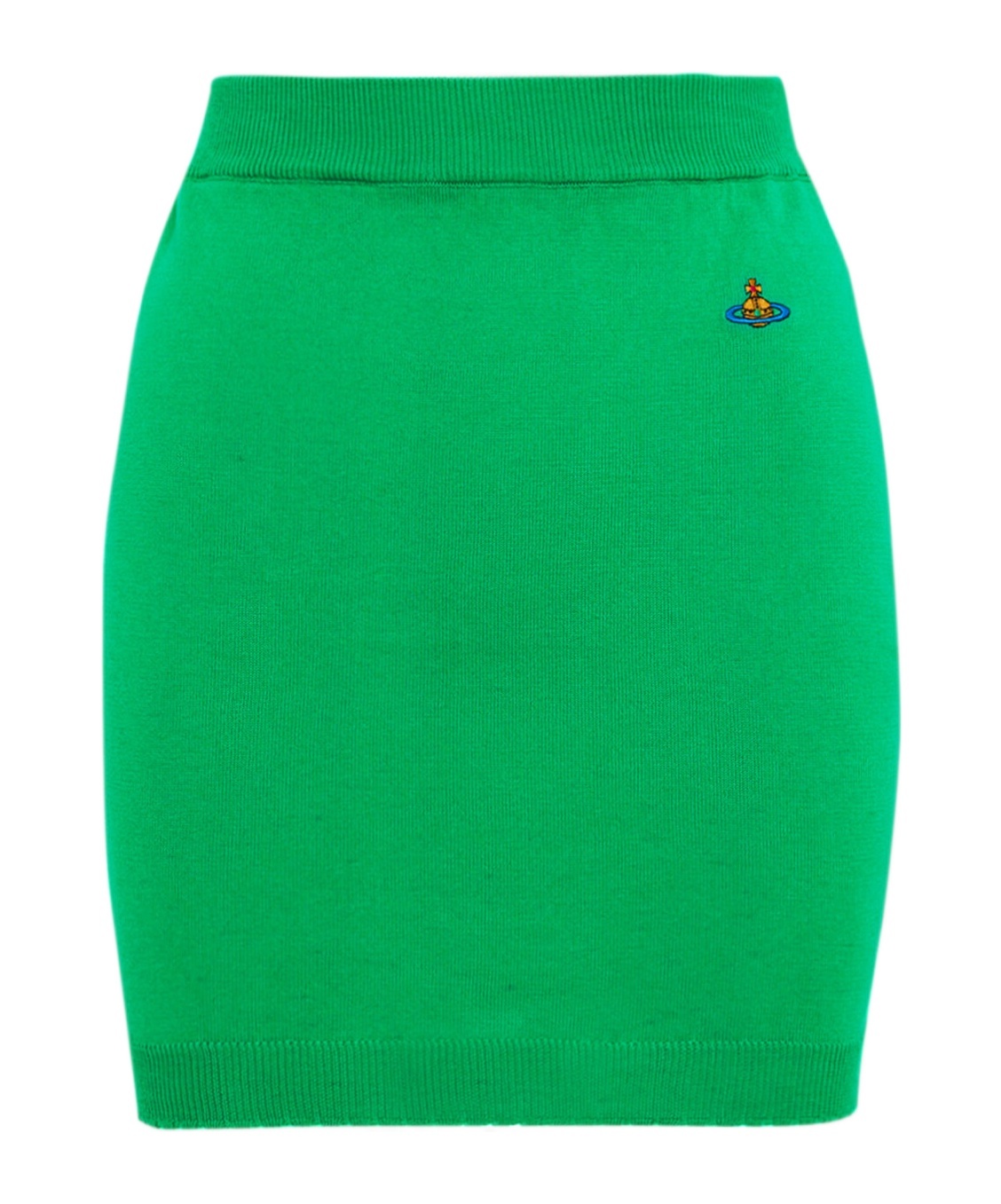 Shop Vivienne Westwood Bea Cotton Miniskirt In Green