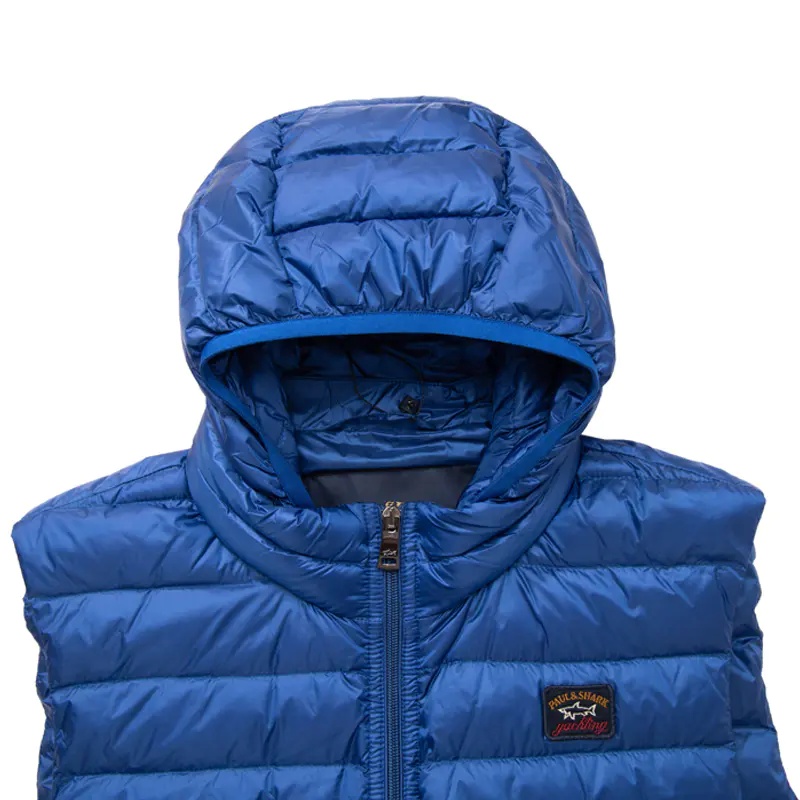 Paul & Shark Light And Thin Vest Down Jacket In Blue
