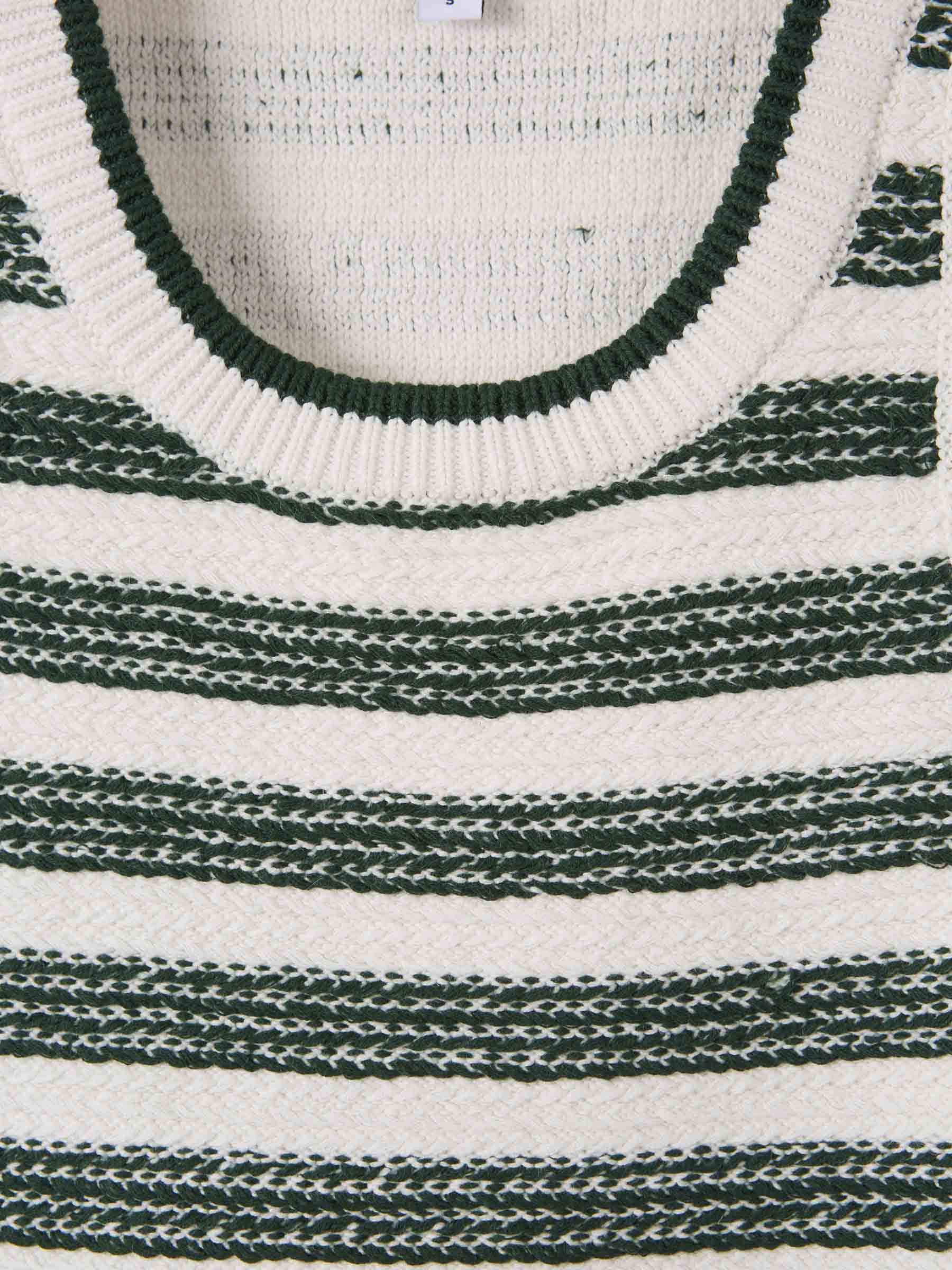 Veronica Beard Jerrel Striped Jacquard-knit Linen-blend Tank In Gray