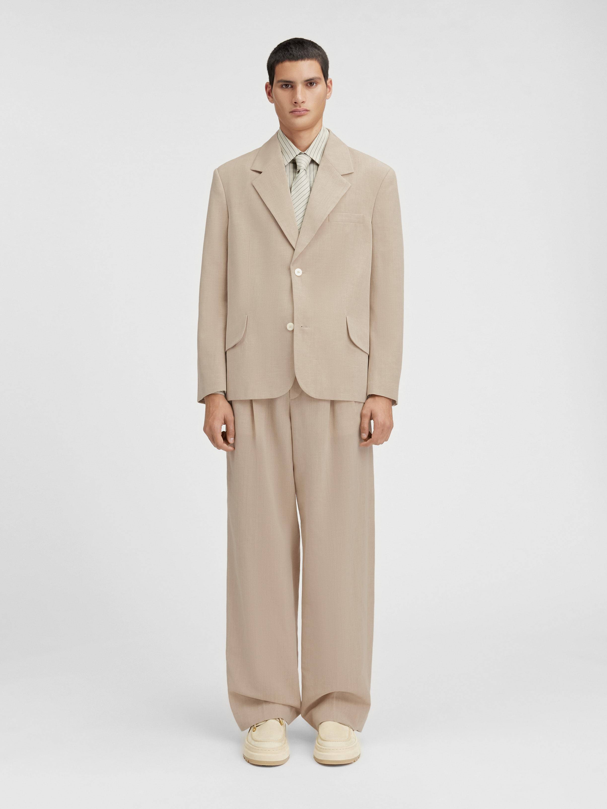 Jacquemus Button-up Jacket In Nude