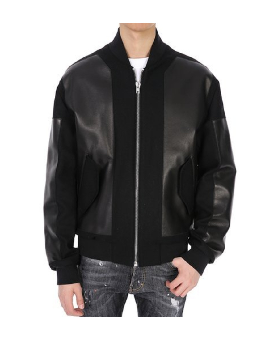 Mcq By Alexander Mcqueen Long-sleeved Baseball Jacket In Black