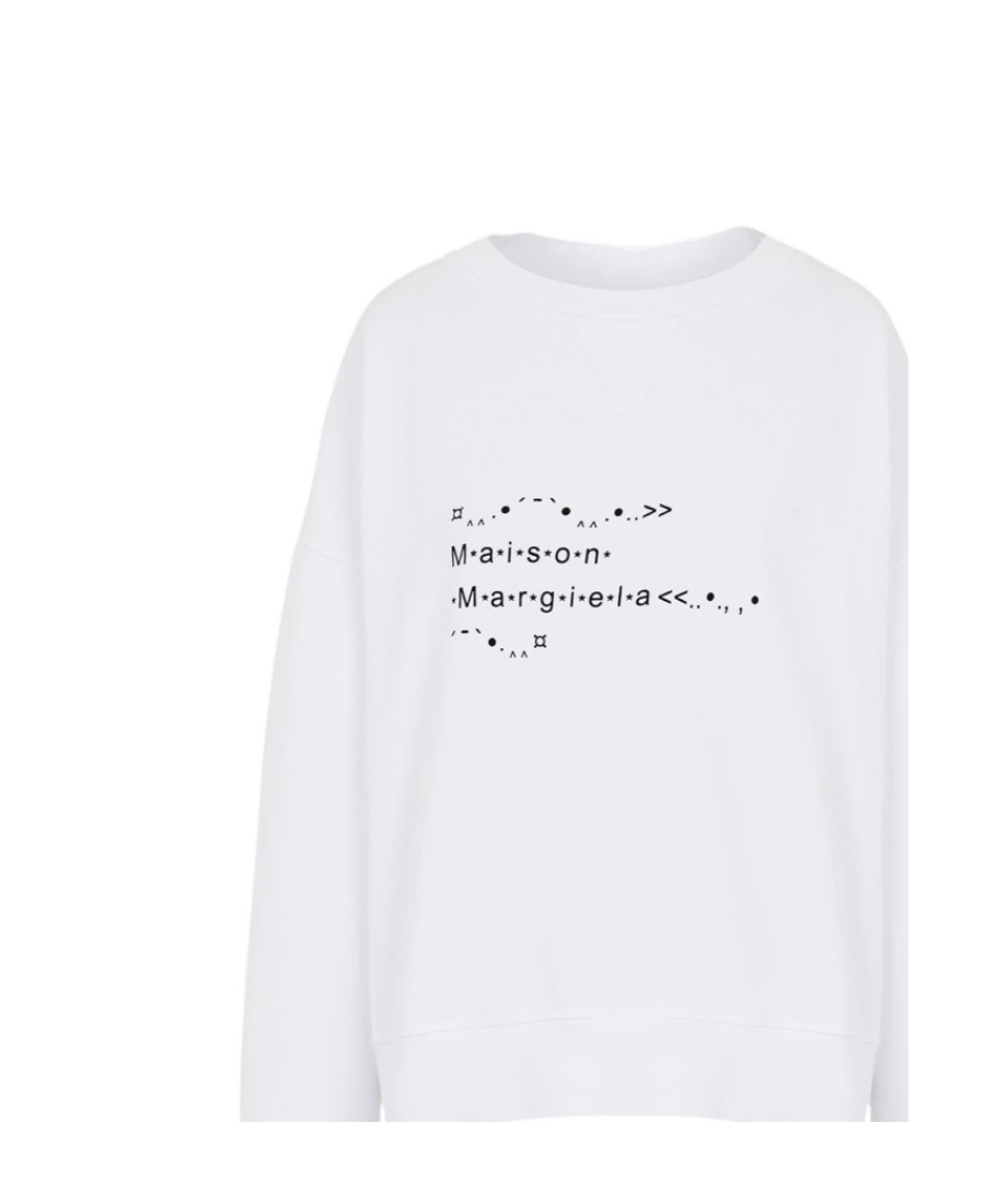 Maison Margiela Logo-print Sweatshirt In White