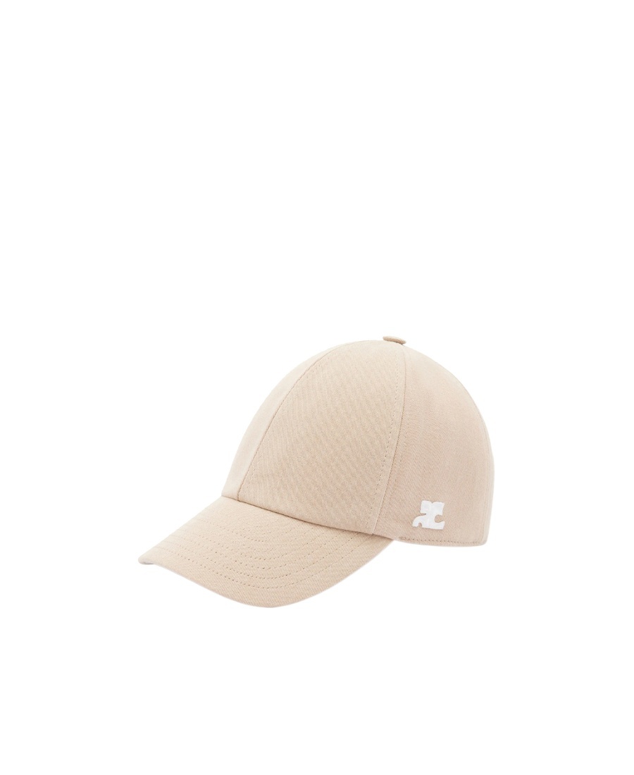 Shop Courrèges Logo-patch Baseball Cap In Nude