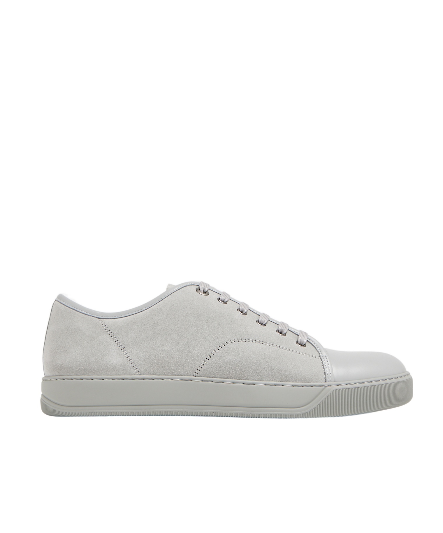 Lanvin Mens Grey Dbb1 Contrast-sole Suede And Leather Low-top Trainers In Gray