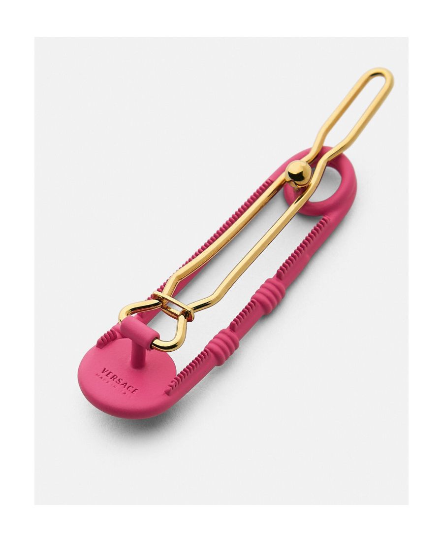 Versace Medusa-embellished Hair Clip In Pink