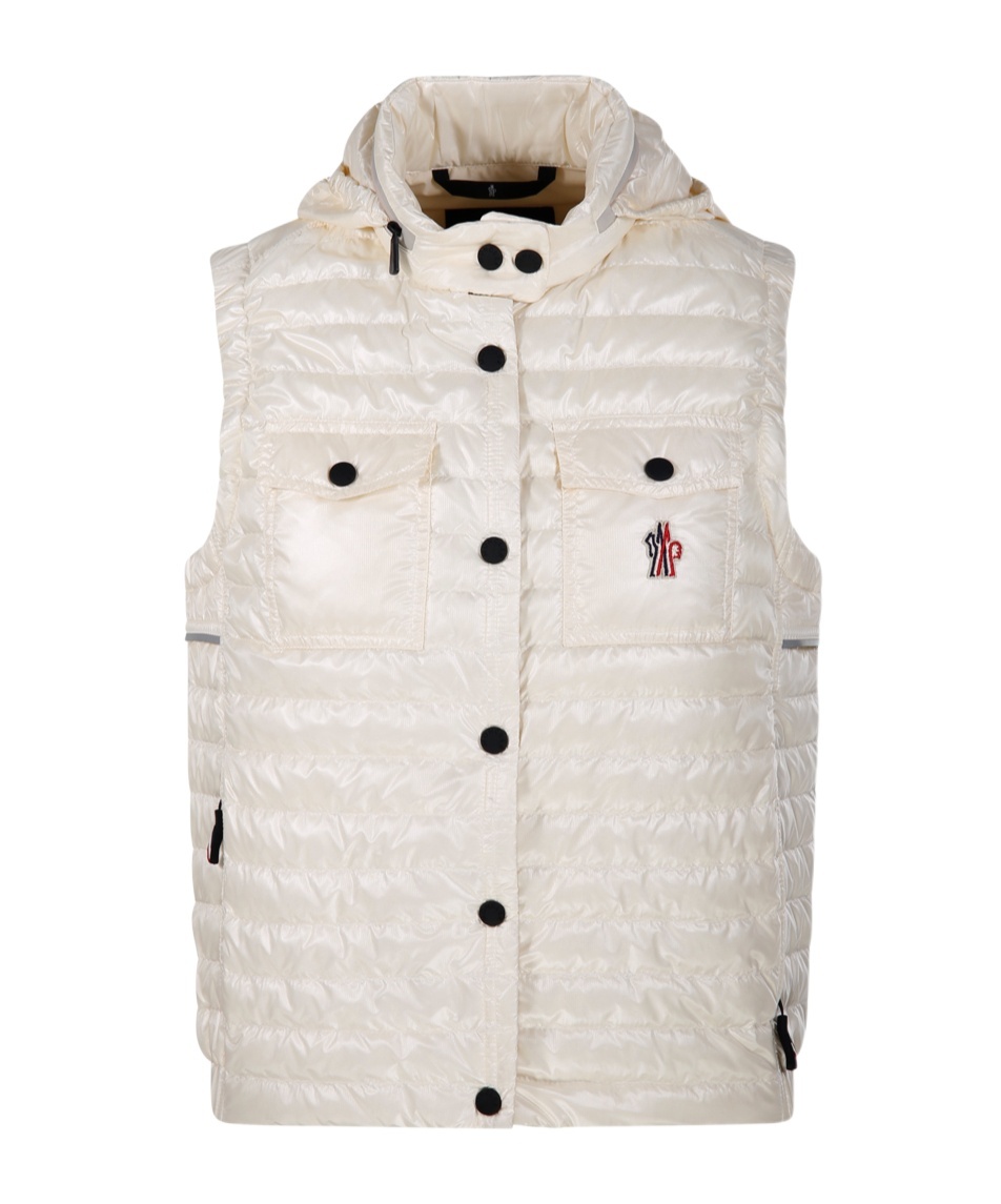 Moncler Stand-collar Cotton Vest In White