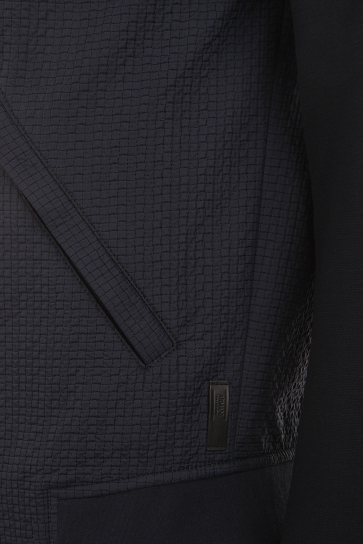 Armani Collezioni Zipper Casual Jacket In Black
