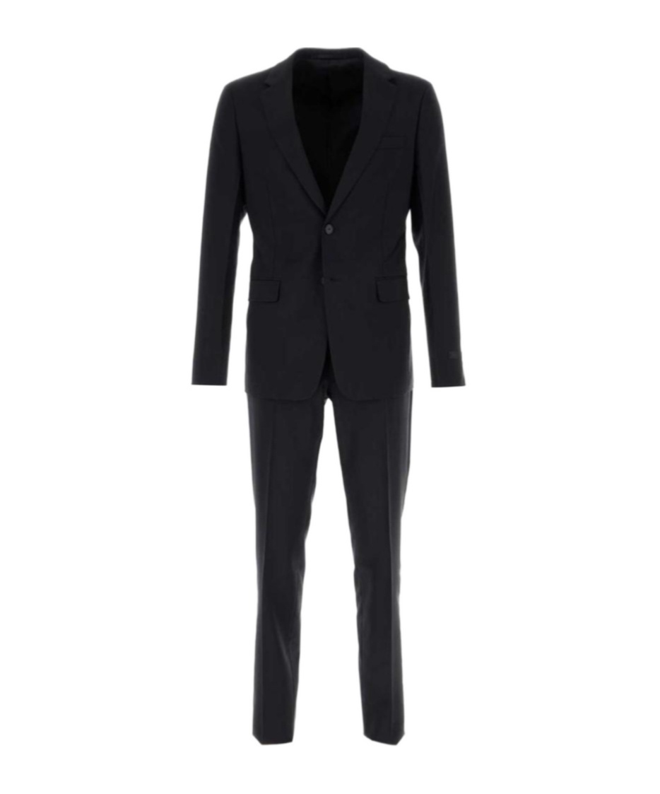 Prada Completo In Misto Lana Nera  Uomo