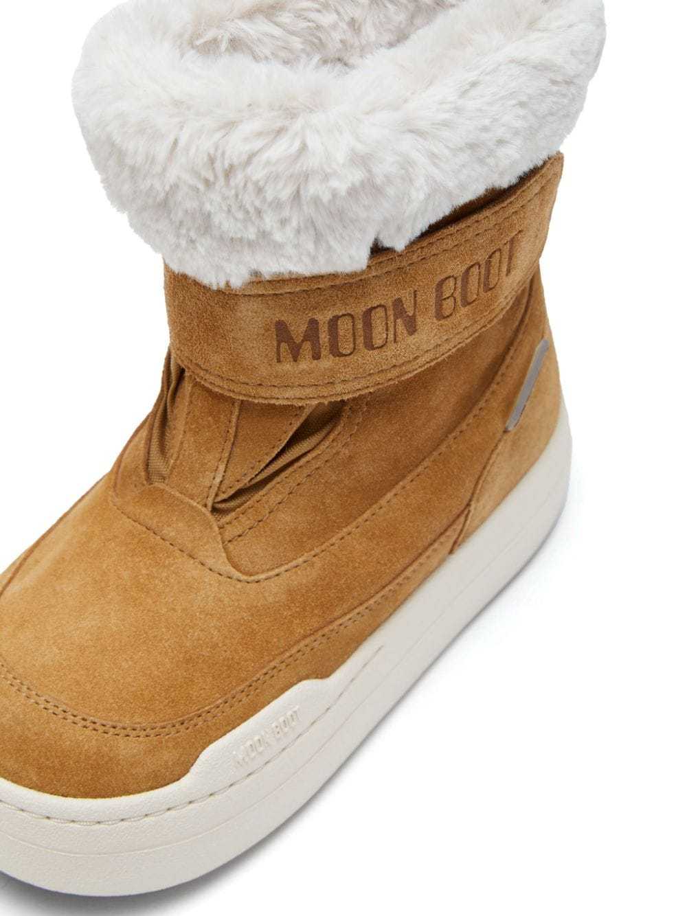 Moon Boot Faux-shearling Suede Boots In Brown
