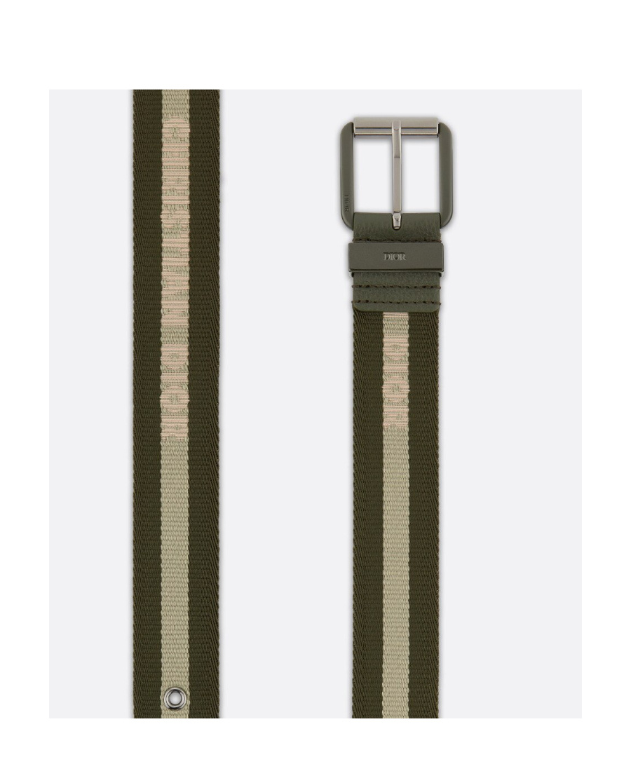 Dior Logo Belt In Green