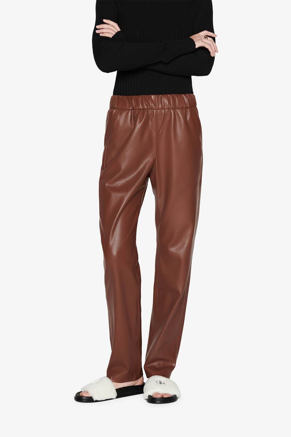ANINE BING ELASTIC WAIST CASUAL PANTS