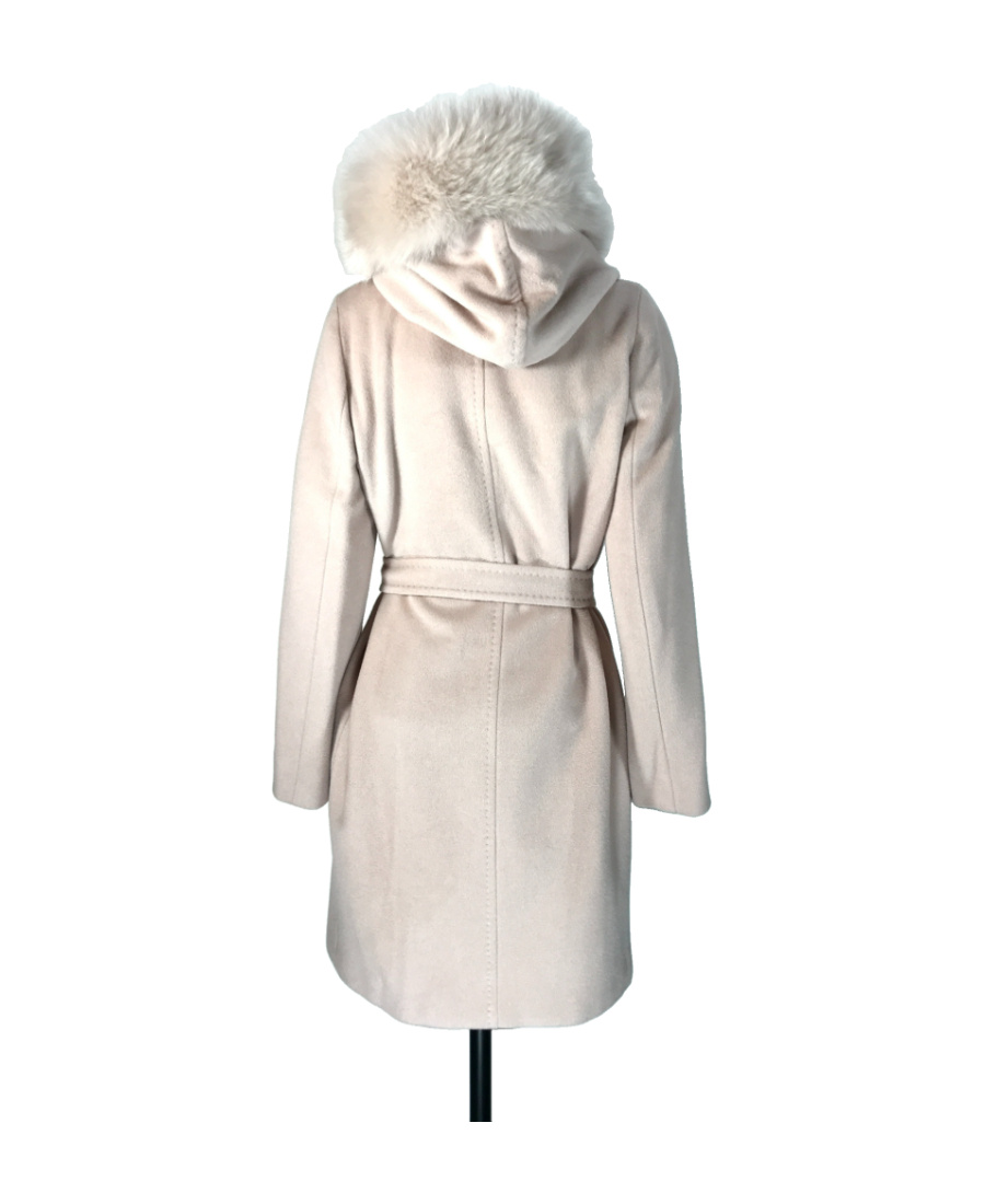 Max Mara Lace-up Coat In White
