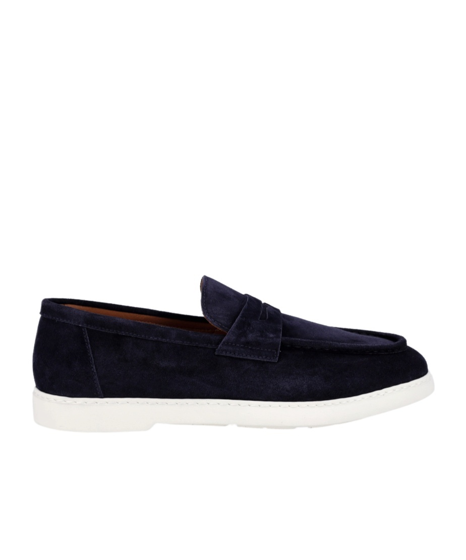 Doucal's Round Head Business Casual Shoes In Black