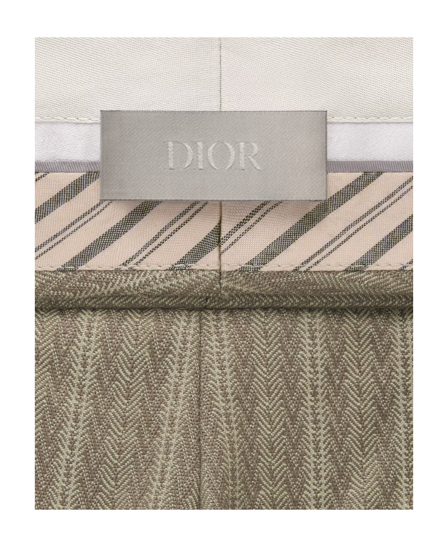Dior Fold Belt Bermuda Shorts In Gray