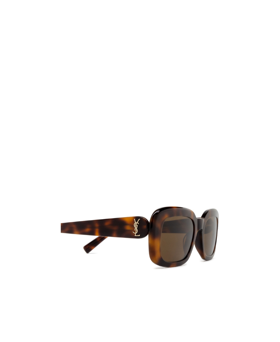 Saint Laurent Rectangle-frame Tortoiseshell Acetate Sunglasses In Brown