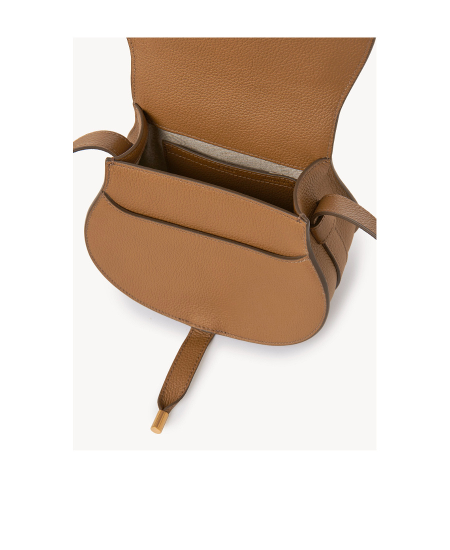 Chloé Tan Small Marcie Saddle Bag In Green
