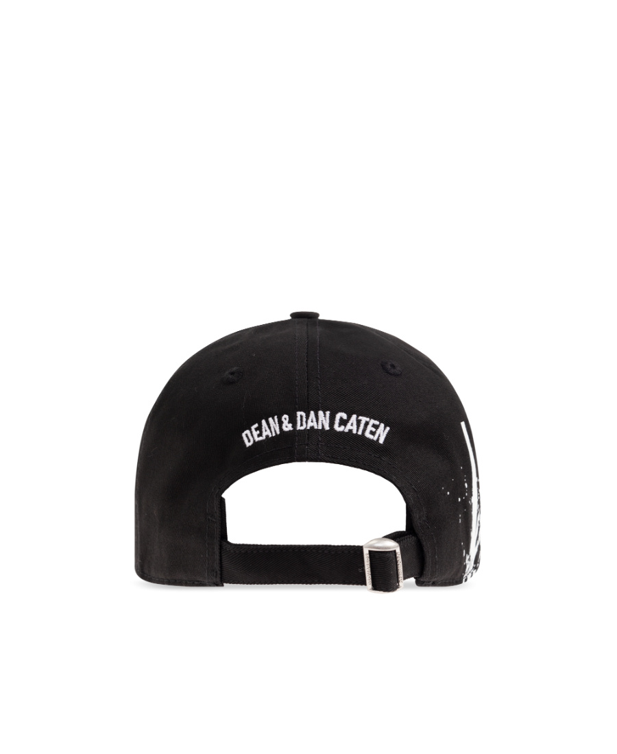 Dsquared2 Logo-print Cotton Cap In Black