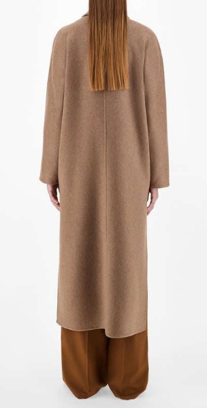 Max Mara Double-breasted Coat In Camel In Brown