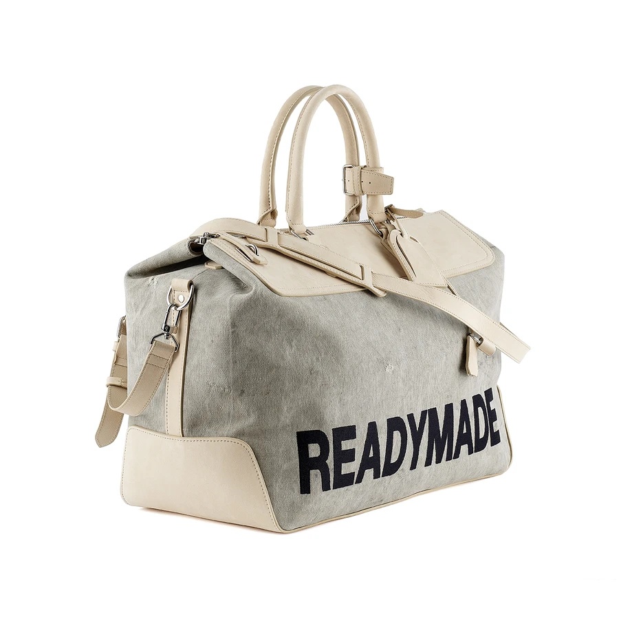 Readymade Logo-print Contrast-panel Holdall Bag In Nude