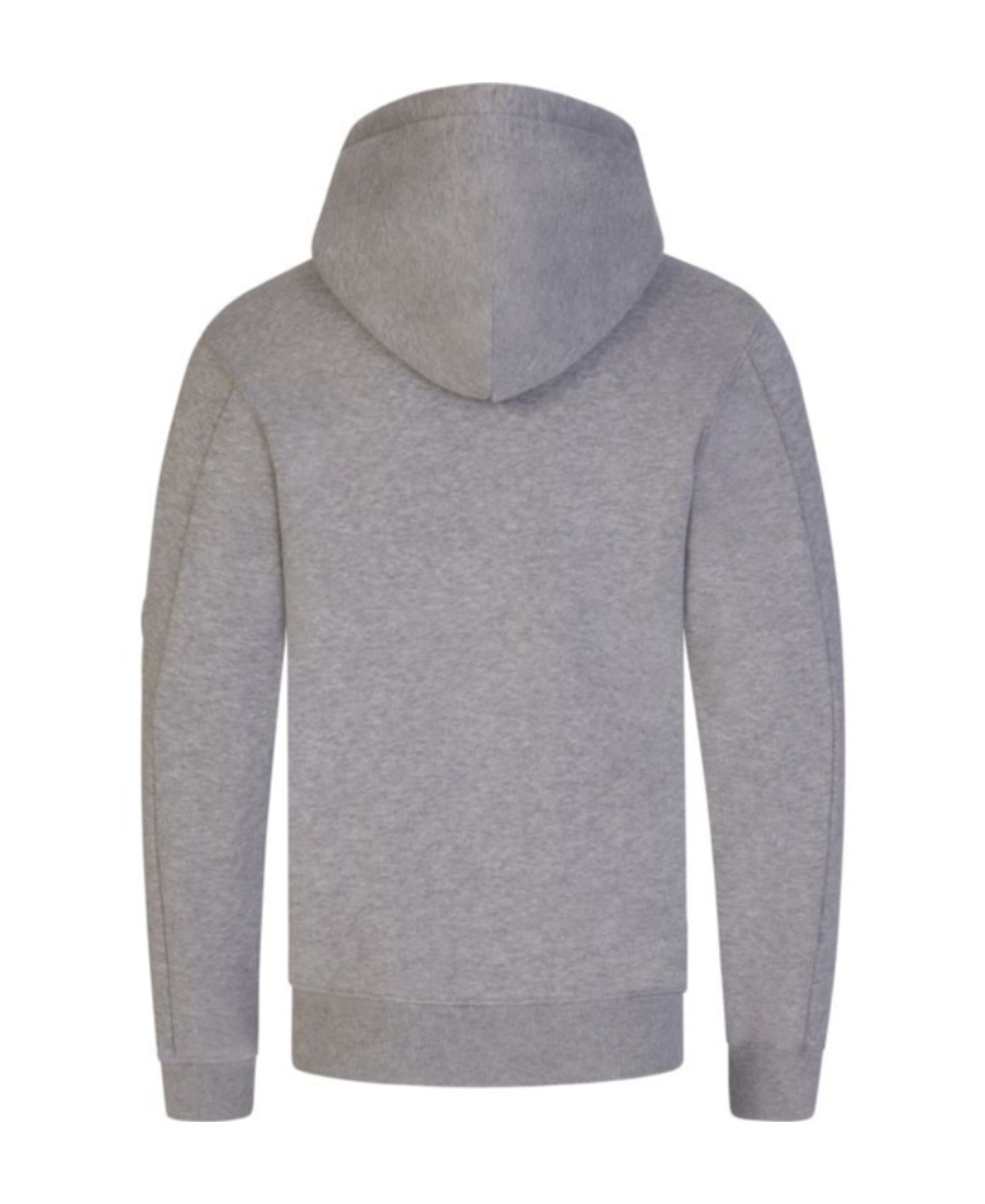 C.p. Company Logo Logo Hooded Sweater In Gray