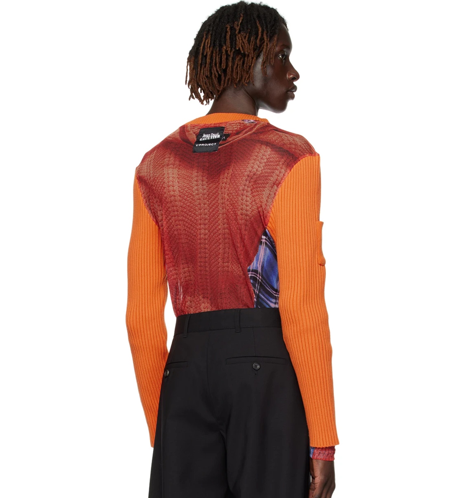 Y/project X Jean Paul Gaultier Trompe L'oeil Top In Pink